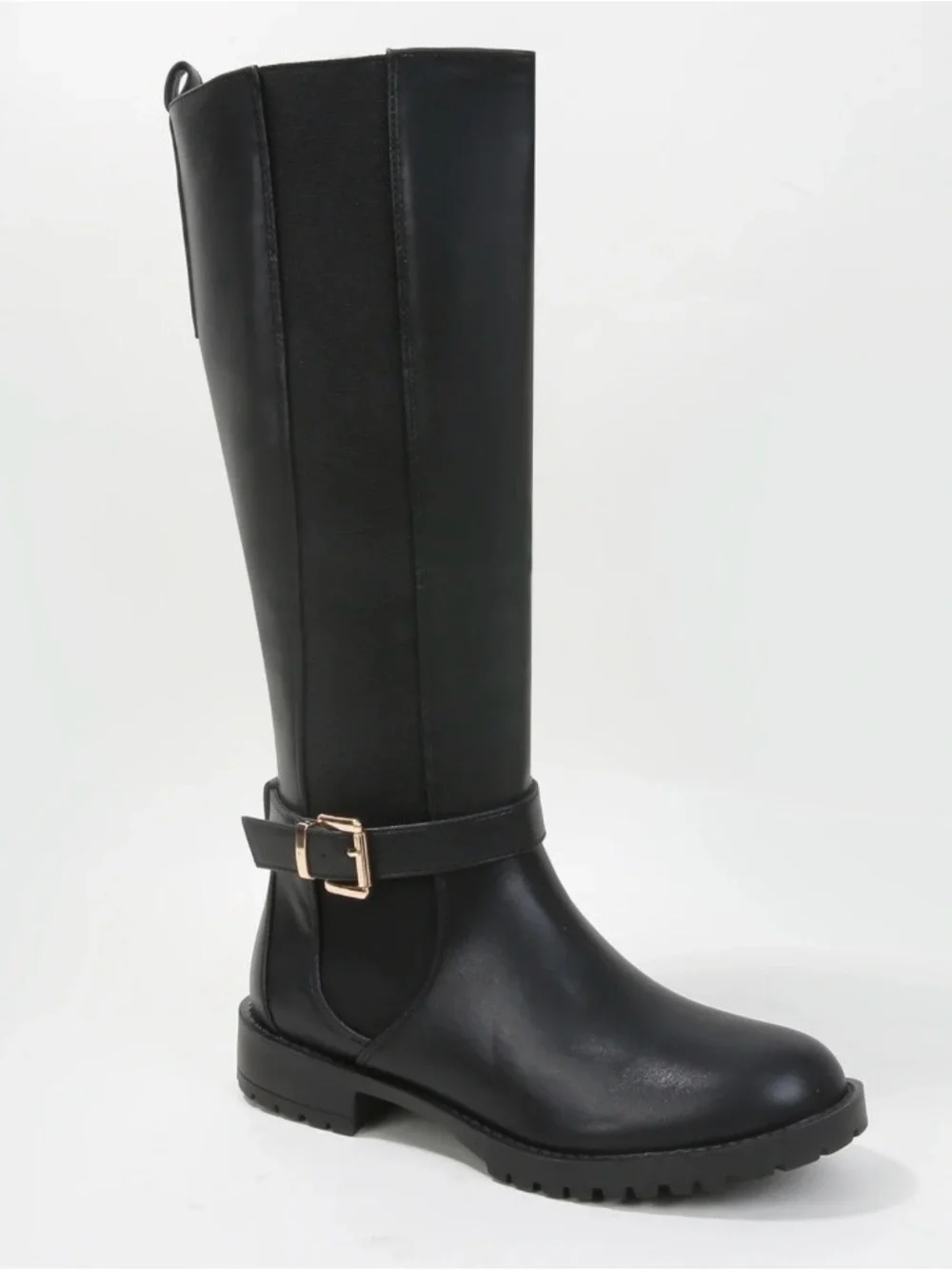 NIB- Pama Knee High Buckle Strap Riding Boots (Black)